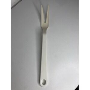 Tailor Made Products SERVING FORK UTENSIL WHITE Plastic Nylon 11 " USA Vintage